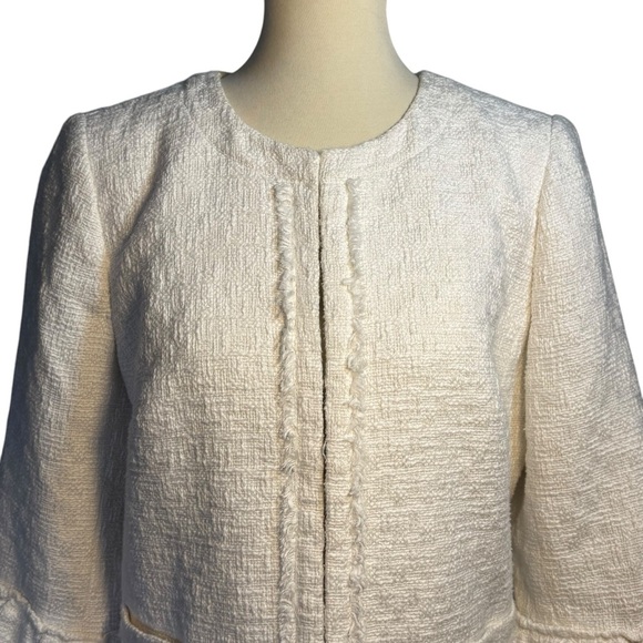 Talbots Cream Textured Blazer - Picture 2 of 10